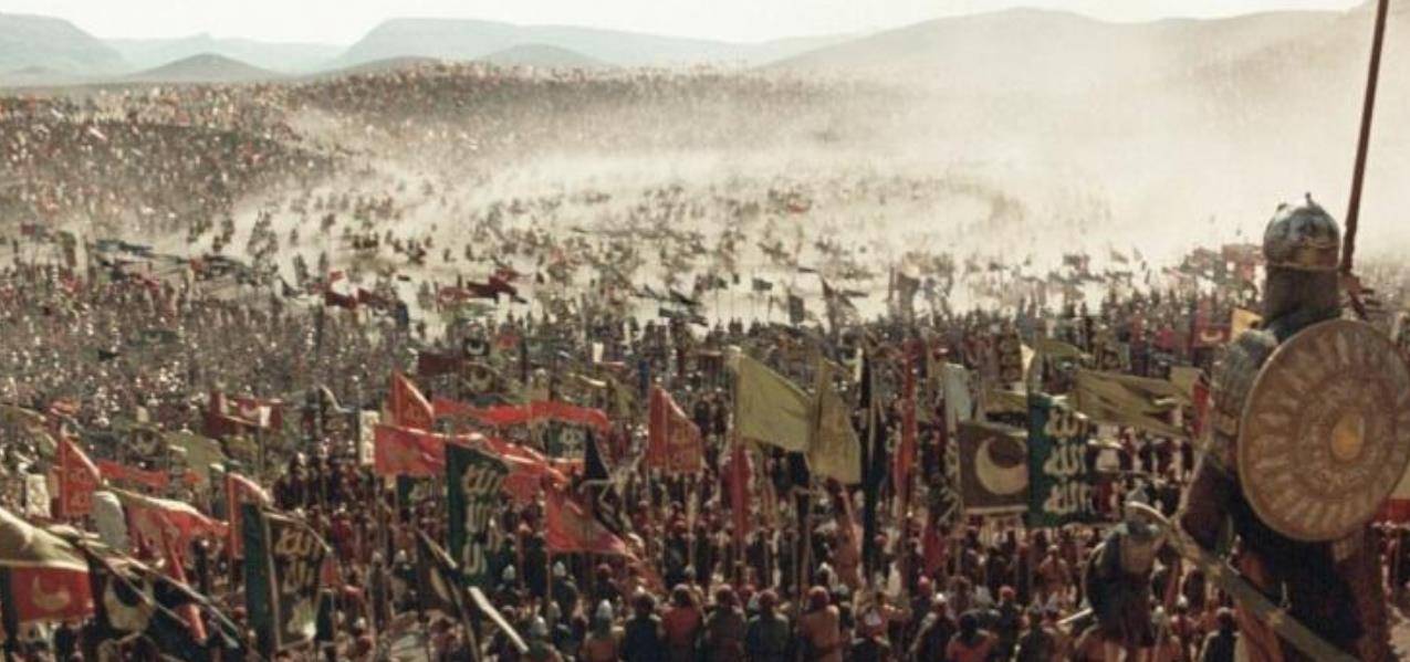 公元八世纪，阿拉伯军队与唐军的对战，唐军三万人力敌对方十万人